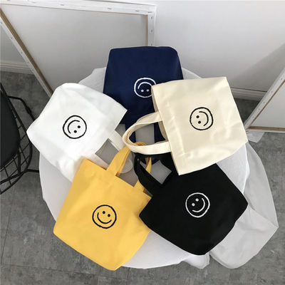 Wiederverwendbarer und stilvoller Mini-Baumwoll-Leinwand-Einkaufstüte-Tote-Handtasche für das tägliche Schulleben