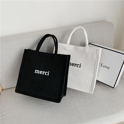 Gemachte Eco-Shopping-Tasche Leinwand-Messenger-Tasche Baumwolle-Tote-Geschenktasche mit großer Kapazität