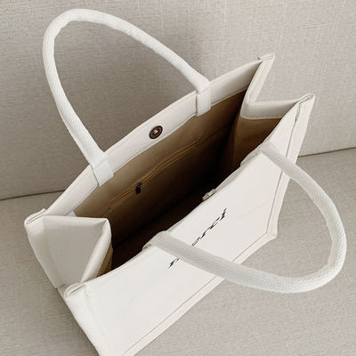 Gemachte Eco-Shopping-Tasche Leinwand-Messenger-Tasche Baumwolle-Tote-Geschenktasche mit großer Kapazität