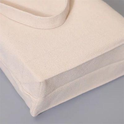 Custom Design Natürliche Farbe 100% Baumwolle Tuchbeutel mit Reißverschluss für Öko-Shopping