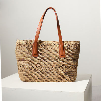 Anzahl der Handgriffe/Gürtel Zwei 2023 Stil Strohbeutel Gewebte Tasche für Wild Beach Reisen