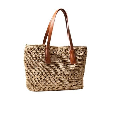 Anzahl der Handgriffe/Gürtel Zwei 2023 Stil Strohbeutel Gewebte Tasche für Wild Beach Reisen