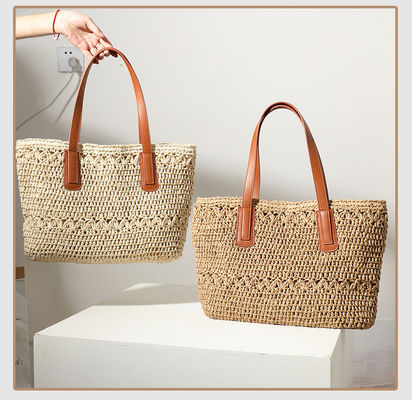 Anzahl der Handgriffe/Gürtel Zwei 2023 Stil Strohbeutel Gewebte Tasche für Wild Beach Reisen