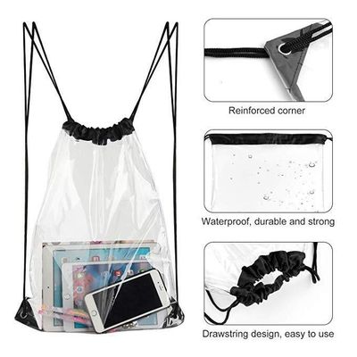 Besonders gedruckte wasserdichte, transparente PVC-Rücksack, Schnürsack, Tasche für Geschenke