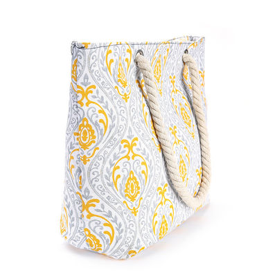Mittelgroße, benutzerdefinierte, gestreifte Baumwoll-Tote-Taschen mit Leinwandseilgriff, perfektes Geschenk.