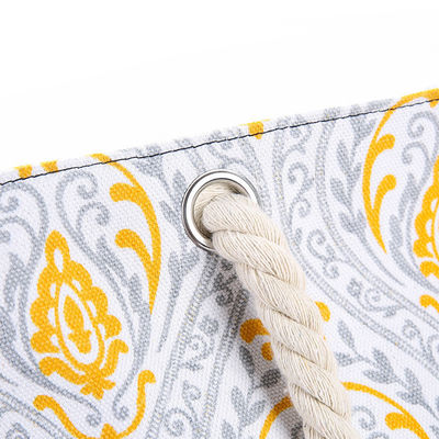 Mittelgroße, benutzerdefinierte, gestreifte Baumwoll-Tote-Taschen mit Leinwandseilgriff, perfektes Geschenk.