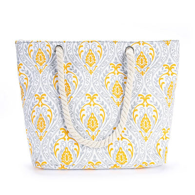 Mittelgroße, benutzerdefinierte, gestreifte Baumwoll-Tote-Taschen mit Leinwandseilgriff, perfektes Geschenk.