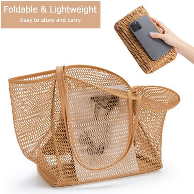 Custom Große Personalisierte Strandnetz Tote Tasche Handgriff Stil für einen lustigen Tag am Strand