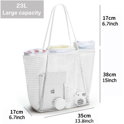 Custom Große Personalisierte Strandnetz Tote Tasche Handgriff Stil für einen lustigen Tag am Strand