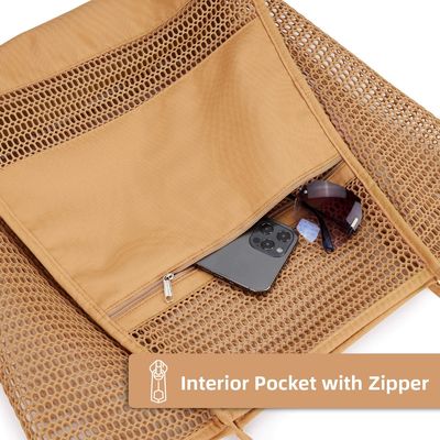 Custom Große Personalisierte Strandnetz Tote Tasche Handgriff Stil für einen lustigen Tag am Strand
