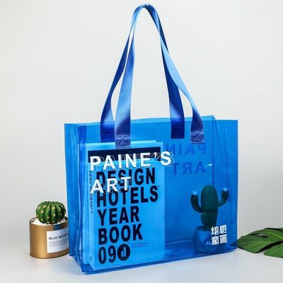 Mittelklasse Custom Logo Klar Transparent Wasserdicht PVC Tote Tasche