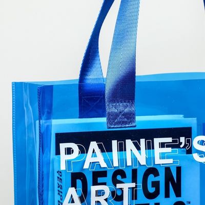 Mittelklasse Custom Logo Klar Transparent Wasserdicht PVC Tote Tasche