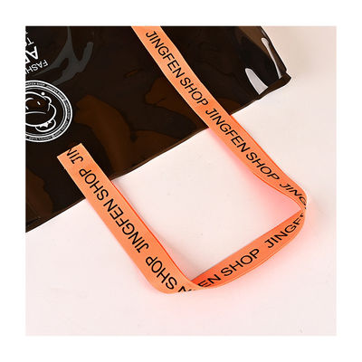 Umweltfreundliches, benutzerdefiniertes Logo, klare, transparente, wasserdichte PVC-Tote-Tasche mit Reißverschluss und Tasche