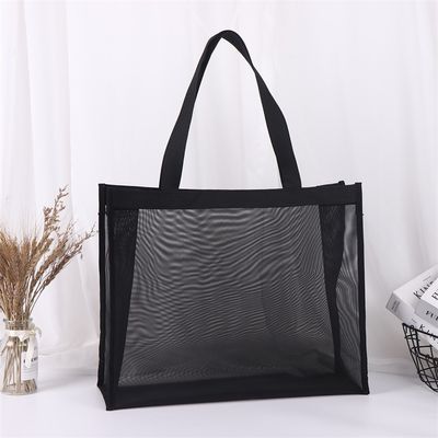 Custom Design Wiederverwendbares Nylon Wire Mesh Beach Shopping Tote Bag mit personalisiertem Logo