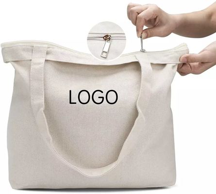 Custom Logo gedruckte große einfache Bio-Shopping-Tote-Tasche mit Tasche Custom Logo