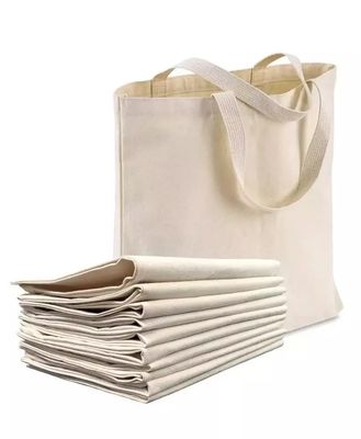 Silk Screen Printed Eco Canvas Bag Damen Shopping Tote mit Taschen und Briefmuster