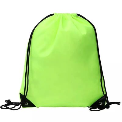 Seidenbildschirm gedruckt Custom Logo Nylon Polyester 210D Promotion Fitnessstudio Drawstring Rucksack
