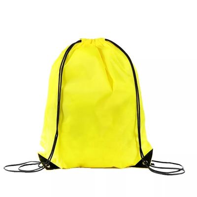 Seidenbildschirm gedruckt Custom Logo Nylon Polyester 210D Promotion Fitnessstudio Drawstring Rucksack