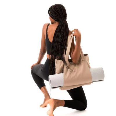 Individuelle Farbe Umweltschonende Baumwolle Leinwand Yoga Matte Tasche für umweltbewusste Yogis