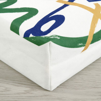 Custom Silk Screen Printed Cotton Canvas Shopping Tote Bag mit Logo und Buchstabenmuster