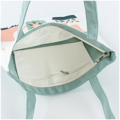 Handgestaltete, benutzerdefinierte, gedruckte, Baumwoll-Leinwand-Shopping-Tote-Tasche mit Logo für Öko-Lagerwaren