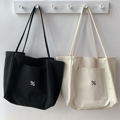 Anpassungsfarbige Eco Canvas Tote Bag für Frauen Großkapazität und OEM / ODM akzeptabel