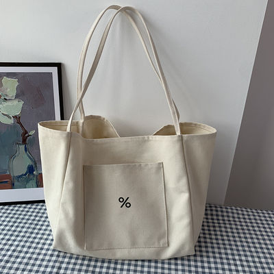Anpassungsfarbige Eco Canvas Tote Bag für Frauen Großkapazität und OEM / ODM akzeptabel