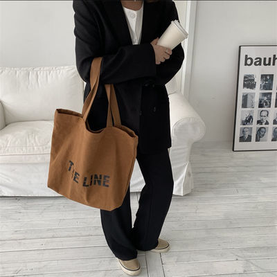 Alltägliches Schulleben Öko-freundliche, kundenspezifische Leinwand-Tote-Tasche mit individuellem Logo-Druck