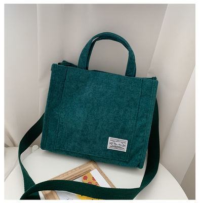 Fashion Crossbody Corduroy Tote Bag mit verstellbarem Gurt mit individuellem Logo