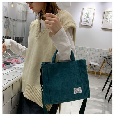 Fashion Crossbody Corduroy Tote Bag mit verstellbarem Gurt mit individuellem Logo
