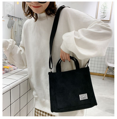 Fashion Crossbody Corduroy Tote Bag mit verstellbarem Gurt mit individuellem Logo