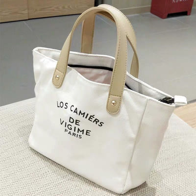 Custom Design Leinwand-Tote-Tasche mit Handgriffe OEM/ODM akzeptabel mit schneller Lieferung