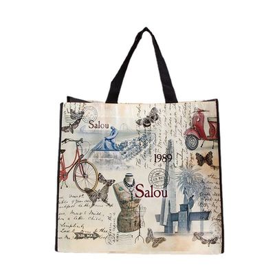 Nicht gewebte Tote-Tasche mit individuellem Logo-Druck Akzeptabel OEM/ODM Pp Gewebte Einkaufstasche