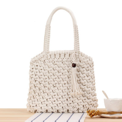 Tassel Fashion Frauen Schultertasche mit Strohgewebtem Tote und kundenspezifischem Logo-Design