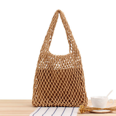 Casual Große Gewebe Handtaschen Frauen Gewebte Stroh Strand Tote Tasche mit individuell angepassten Farbe Eimer
