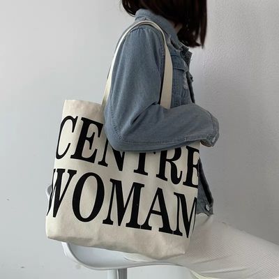 Custom-Logo-gedruckte Leinwand-Tote-Tasche für den Einzelhandel Extra-große Größe