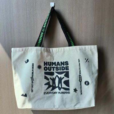 Custom-Logo-gedruckte Leinwand-Tote-Tasche für den Einzelhandel Extra-große Größe