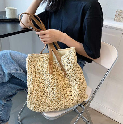 2022 Fashion Handtasche Sommer Strohbewebe Strandtasche Tote-Tasche mit individuellem Logo