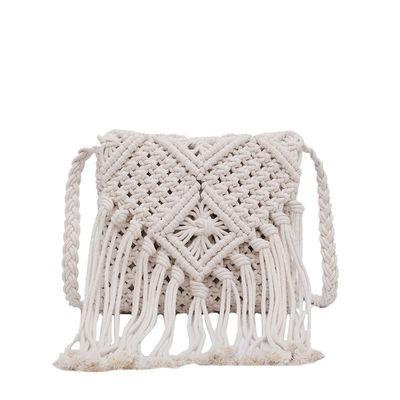 Customized Logo Frauen Strohkupplung Weave Schulter Sommer Strand Crossbody Handtasche mit Reißverschluss
