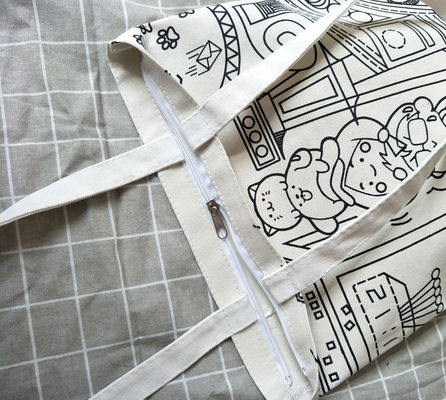 Auftragsgedruckte Leinwand-Tote-Tasche Briefdruck Baumwoll-Umweltfreundliche Einkaufstüte