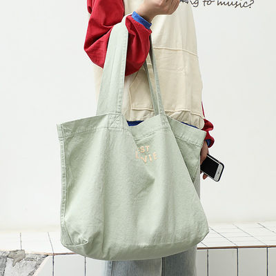 Eco-Friendly Canvas Casual Tote Shoulder Shopping Bag mit Logo und Muster