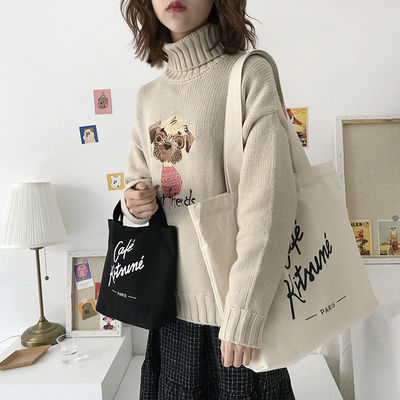 Customized Logo Customized Fashion Recycling Shopping Baumwollbeutel Tote-Tasche gedruckte Leinwandbeutel