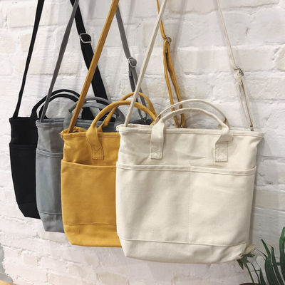 Akzeptabel OEM/ODM Custom Logo Druck Großkapazität Schulter Leinwand Baumwolle Tote Tasche
