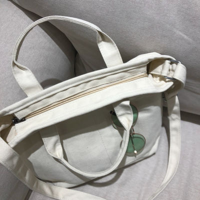 Akzeptabel OEM/ODM Custom Logo Druck Großkapazität Schulter Leinwand Baumwolle Tote Tasche