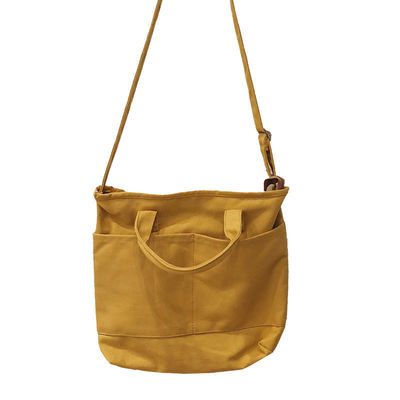 Akzeptabel OEM/ODM Custom Logo Druck Großkapazität Schulter Leinwand Baumwolle Tote Tasche