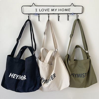 Custom Large Canvas Tote Bag Akzeptabel OEM/ODM für Briefdruck Cross Body Messenger Bag