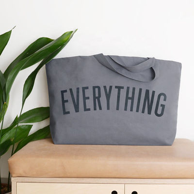 Übergroße Leinwand Frauen Hand Sport Fitness-Tasche Personalisiertes Logo 2022 Briefdruck Tote-Tasche