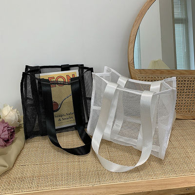 2022 kundenspezifische Mode-Druck große Maschen-Tote-Tasche Damen-Strandtasche mit Hohlraum