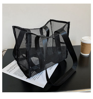 2022 kundenspezifische Mode-Druck große Maschen-Tote-Tasche Damen-Strandtasche mit Hohlraum