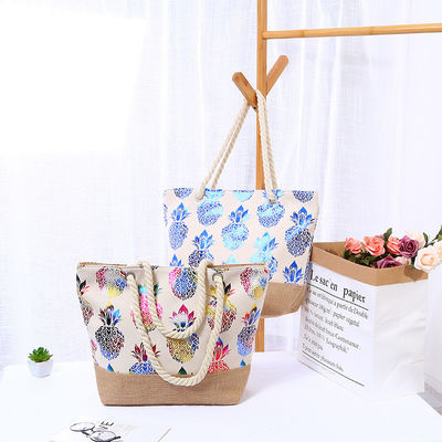 Strandtasche Damen Damen Casual Tote Mode Blumendruck Sommer Große Kapazität